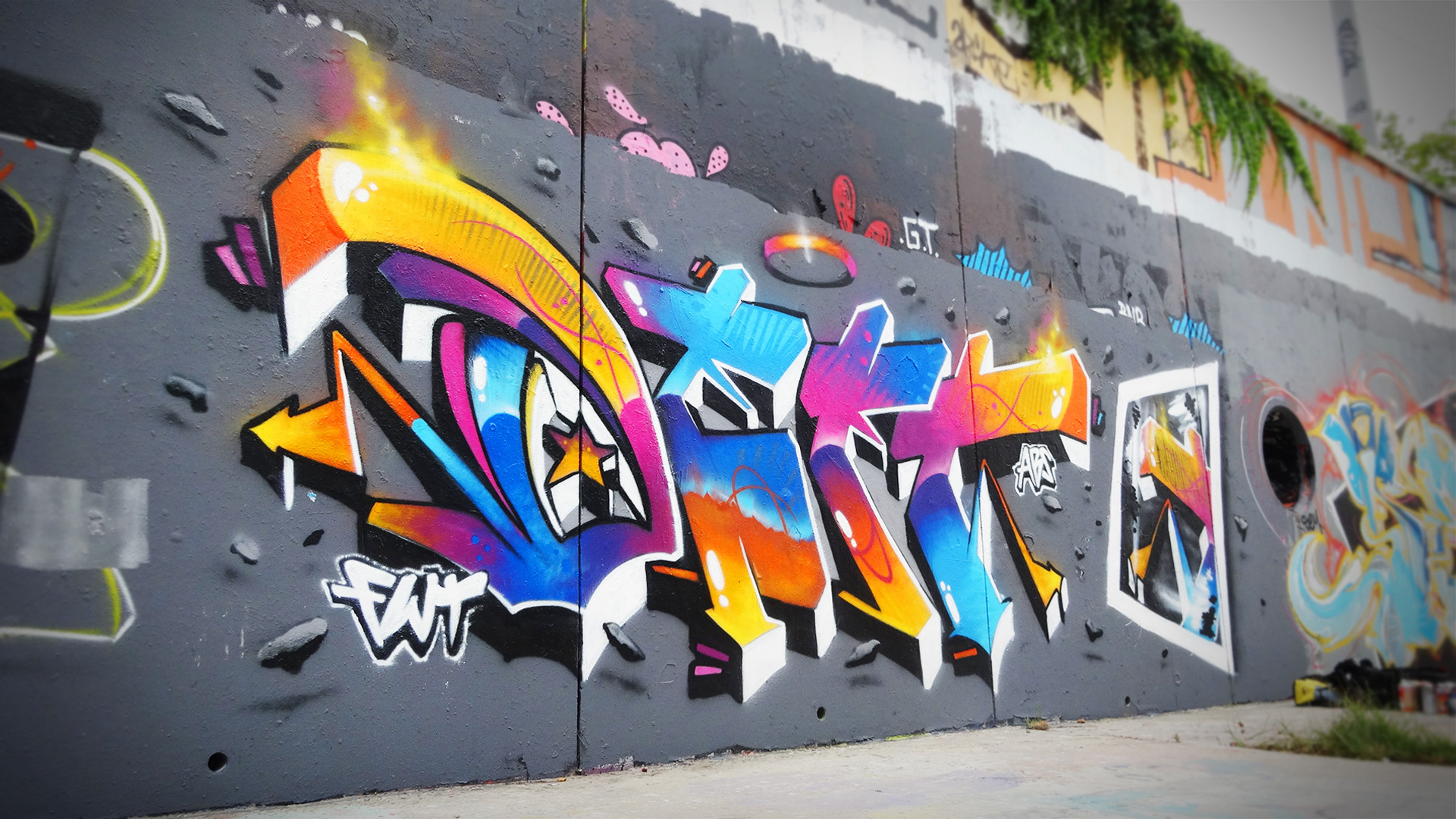 Lettrage Graffiti réalisé par Deft à Montpellier