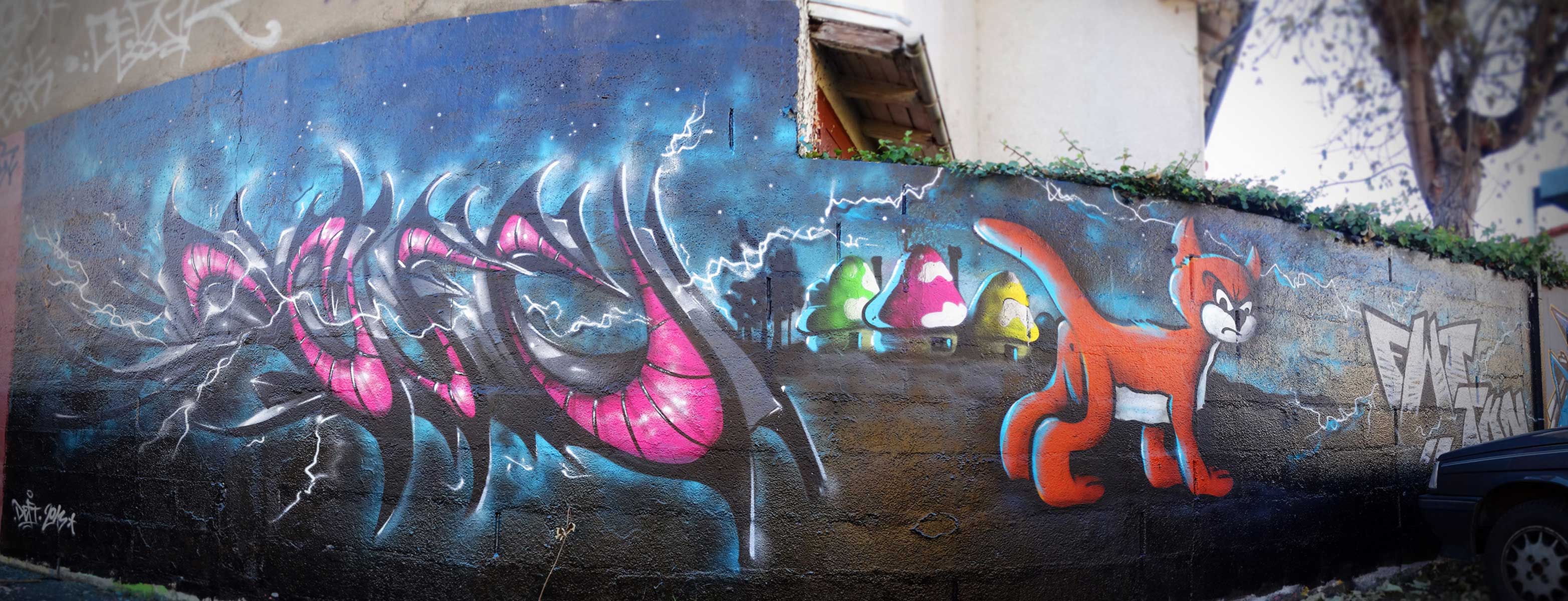schtroumpf graffiti