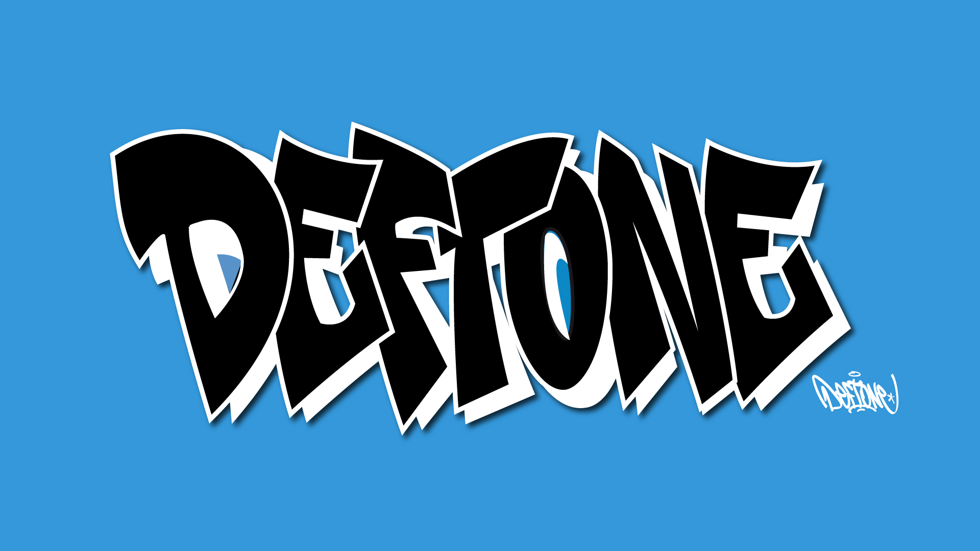 lettrage graffiti deftone illustrator