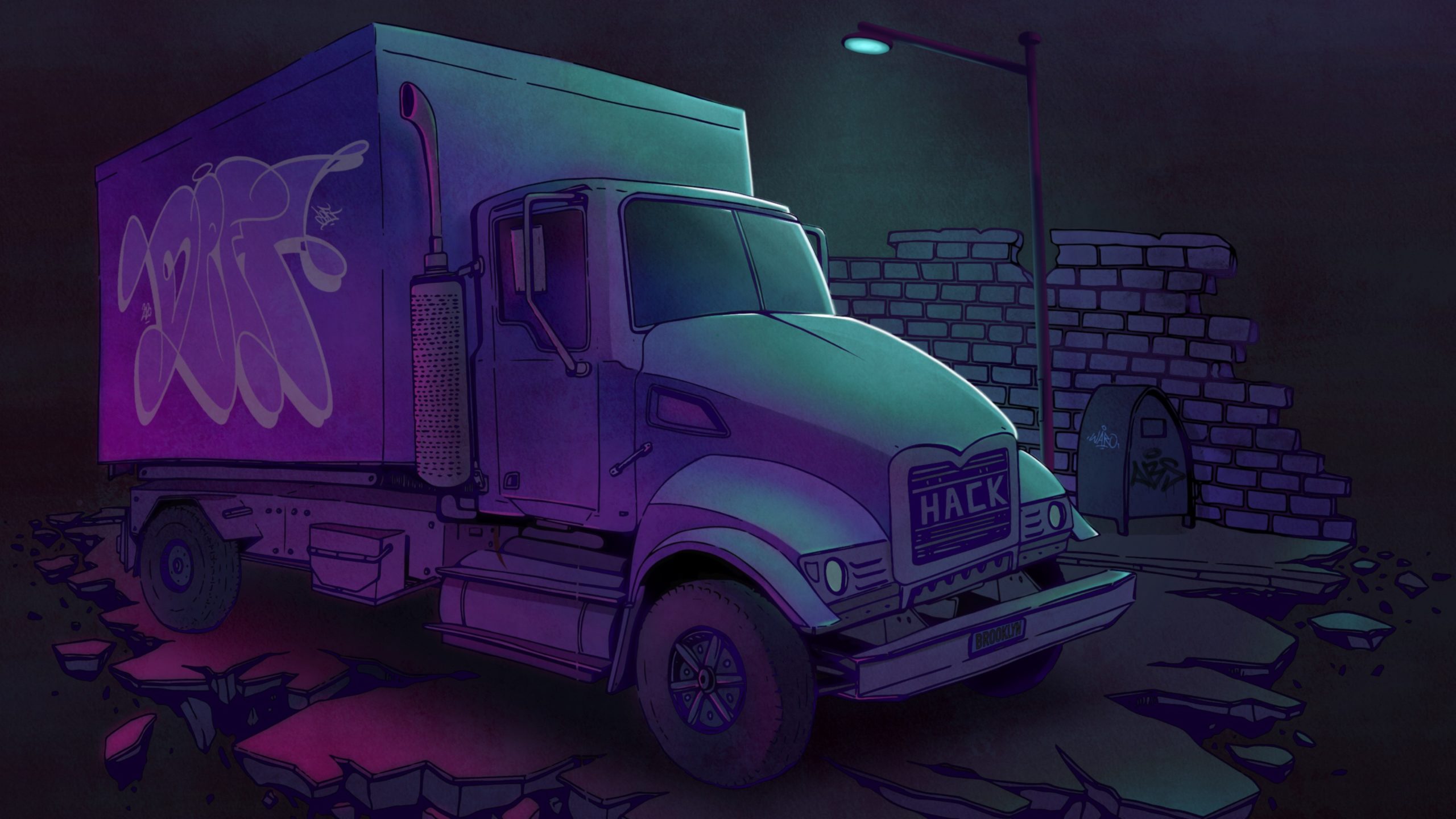 Illustration - camion - procreate - streetart