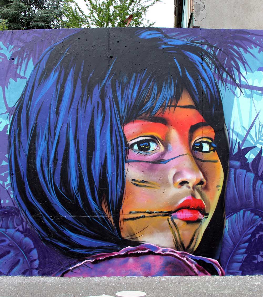 Parcours street art clermont-ferrand - fresque la glacière - Amazonie